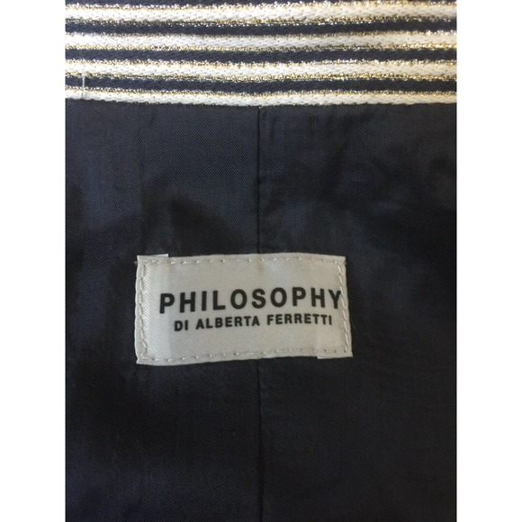 Philosophy Alberta Ferretti Jacket Blazer Striped - Picture 8 of 8
